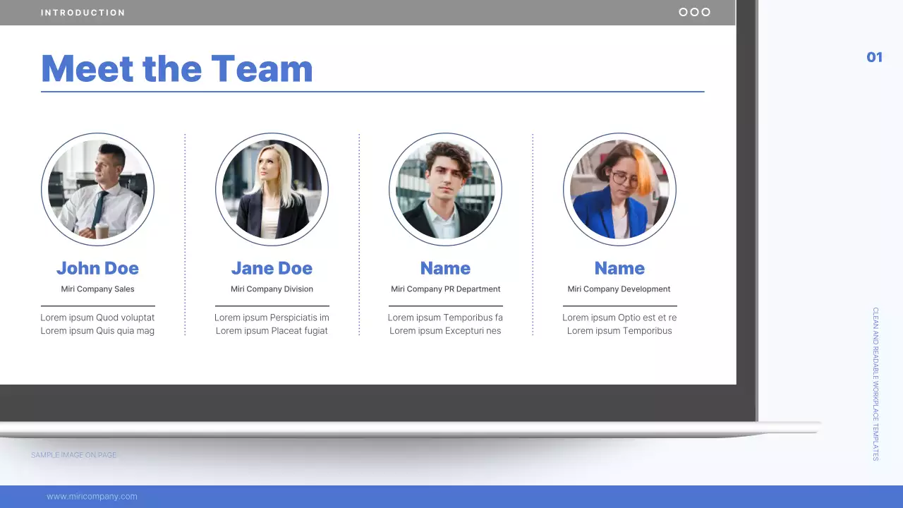 파랑의 심플한 모니터 프레임 교육자료