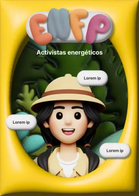 Carácter MBTI tropical en amarillo y verde @tropicalmbti