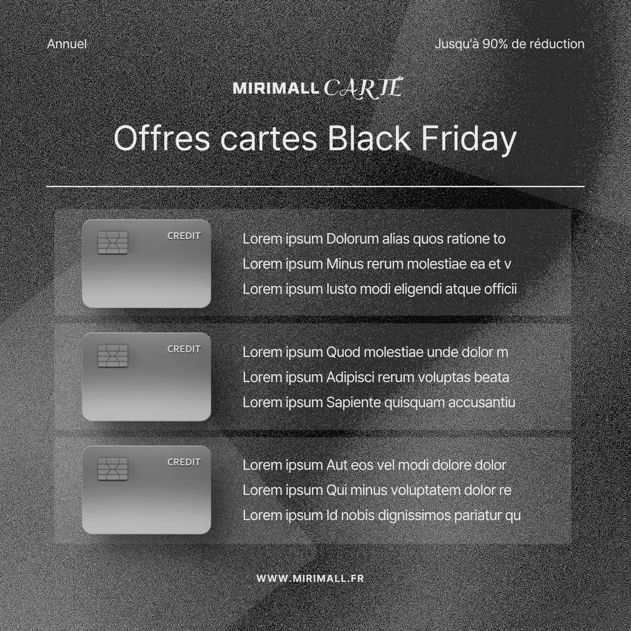 Promouvoir un vendredi noir minimaliste en noir et gris