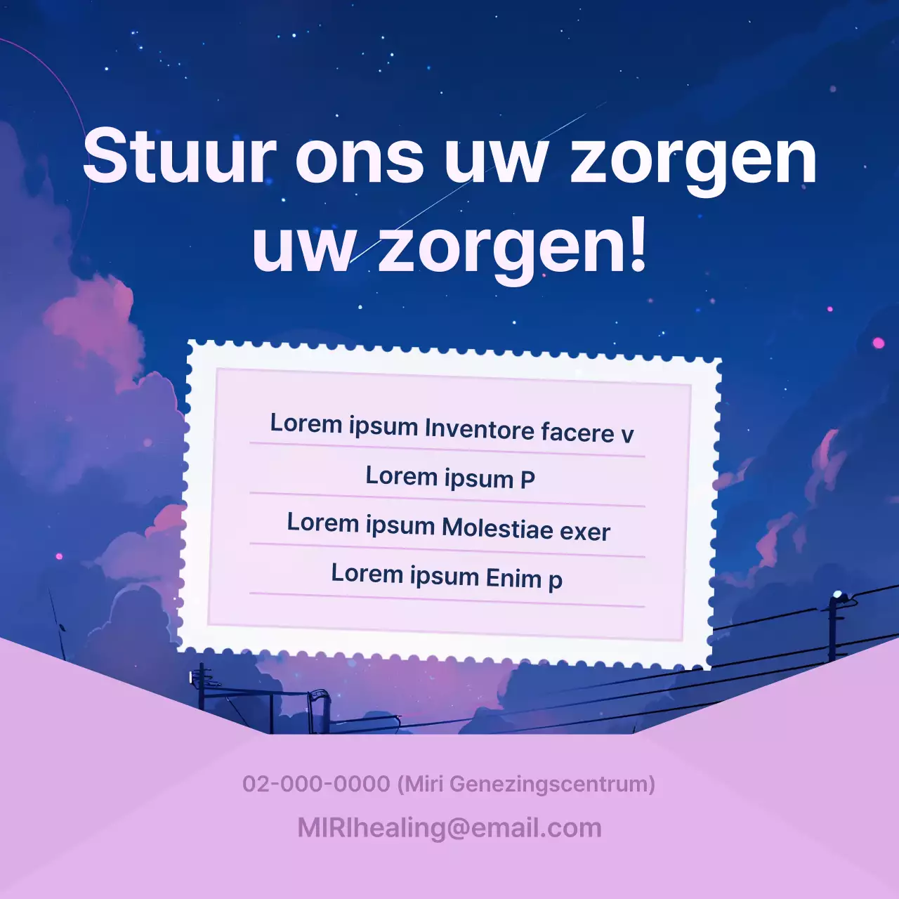 Promoot counseling in marineblauw en paars als trendkleur