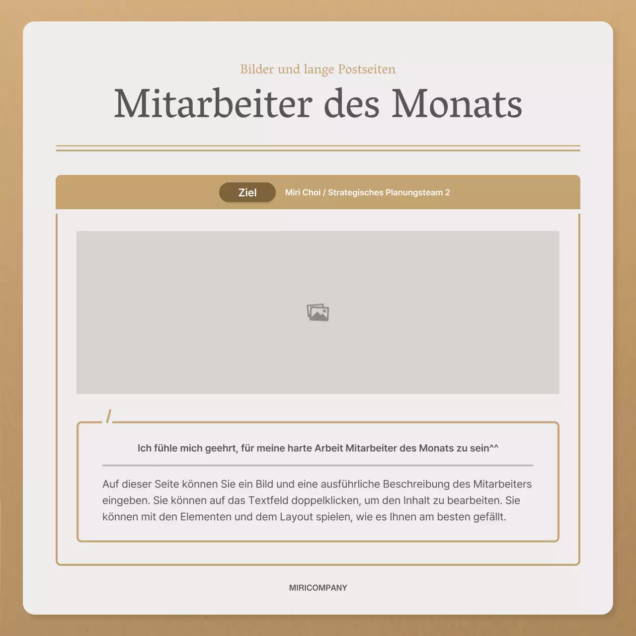 Ein einfacher Herbstbrief in Beige und Braun Newsletter Post