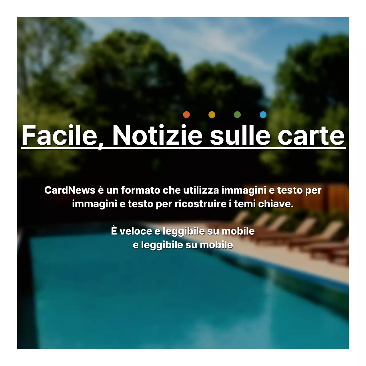 Un prospetto incentrato sulle foto con un tocco di azzurro