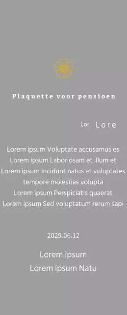 Line Flower's listing concept bedankplaatje