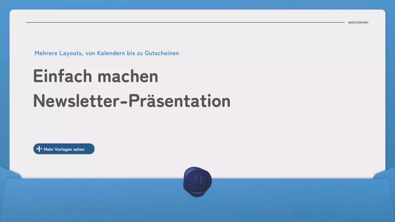 Bewerben Sie Ihren Newsletter mit einem einfachen Brief in Blau und Marineblau