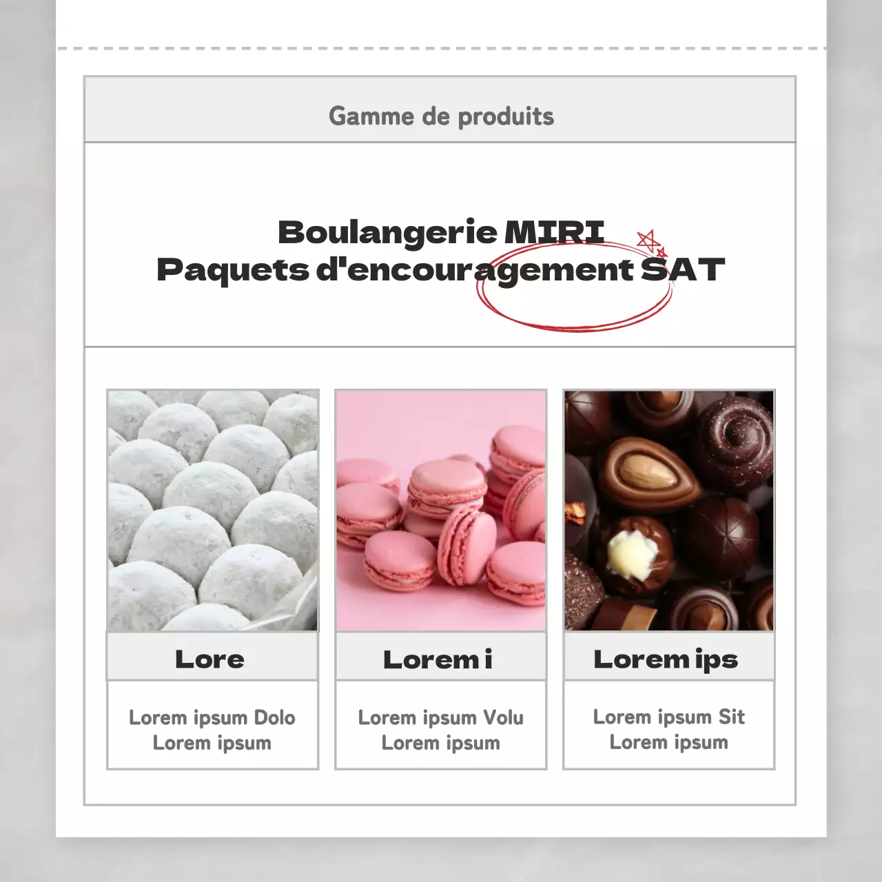 Promouvoir les cadeaux SATs gris et tendance