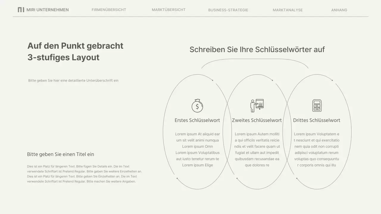 Einfache Geschäftsberichte in Beige