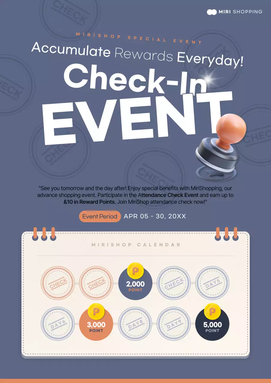 Blue Modern Rewards Promotion Poster