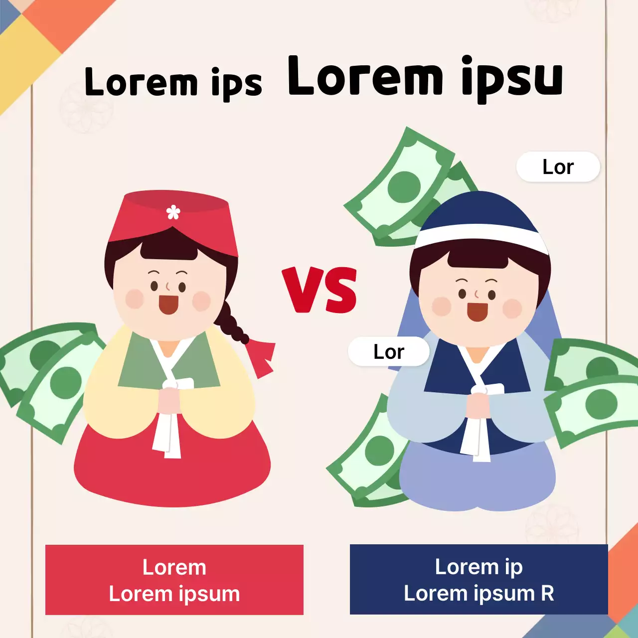 Traditioneller ausgeglichener Tweet mit orangefarbenem Hintergrund