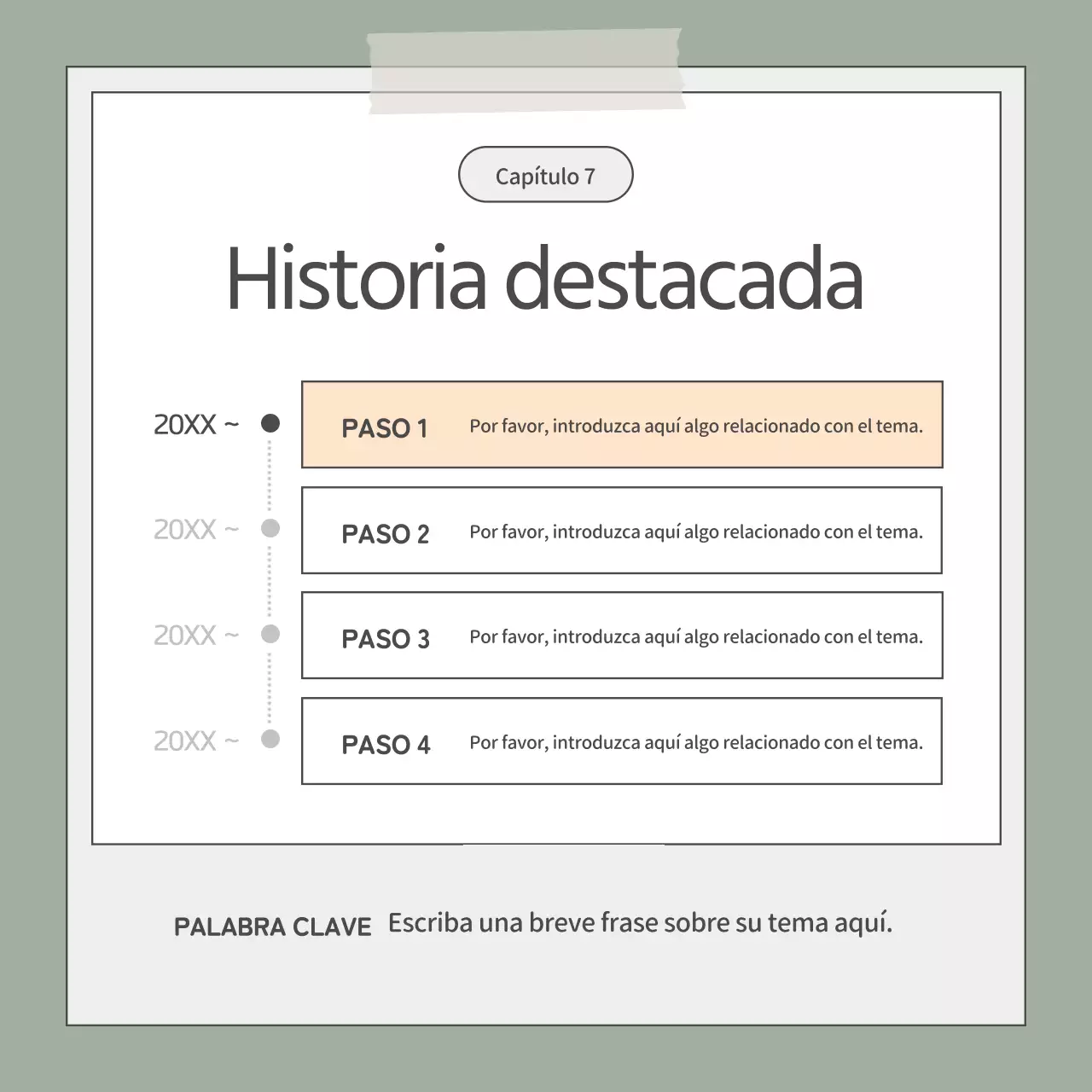 Un sencillo discurso de ascensor en caqui y blanco
