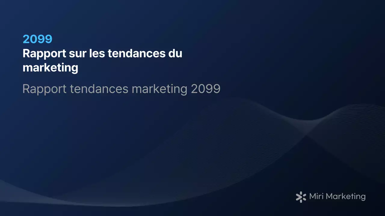 Un rapport de marketing moderne en bleu marine et blanc