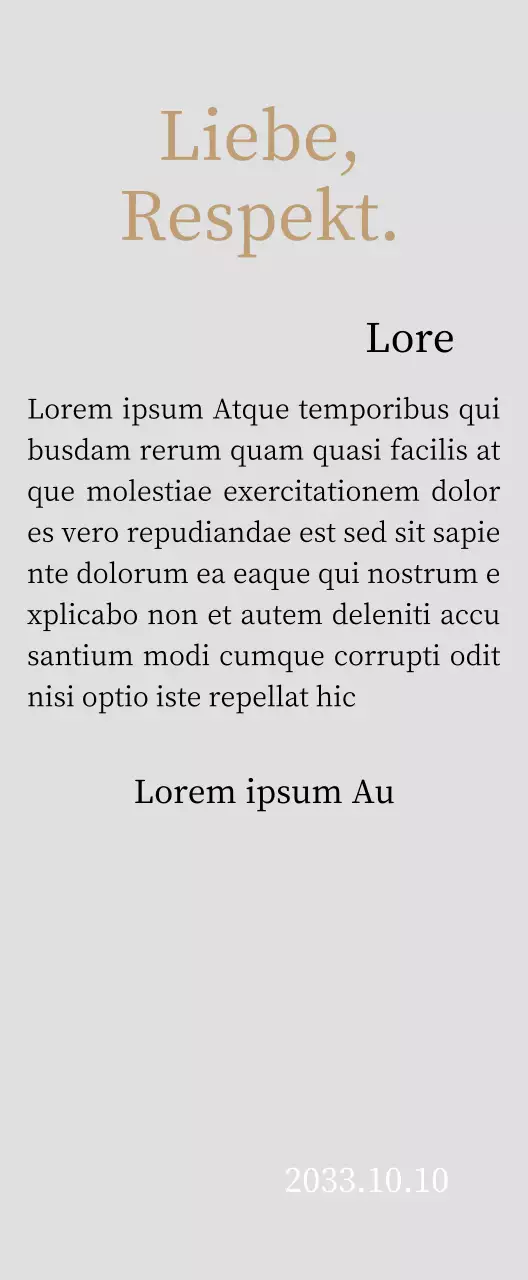 Edle Danksagungstafel mit Gold und Blättern
