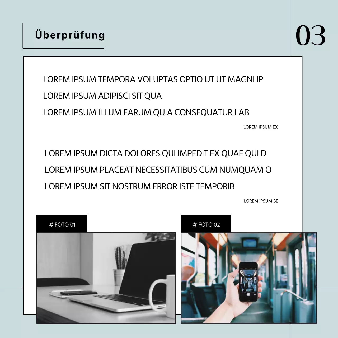 Ein einfaches Vorstellungsgespräch in Hellblau