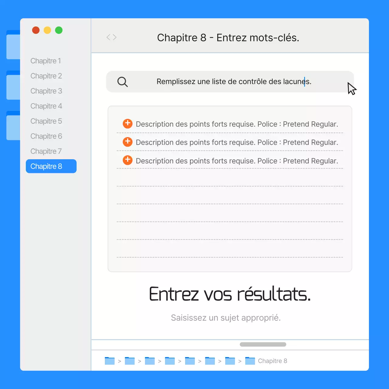 Rapports de l'interface utilisateur du moniteur simple en bleu et en orange