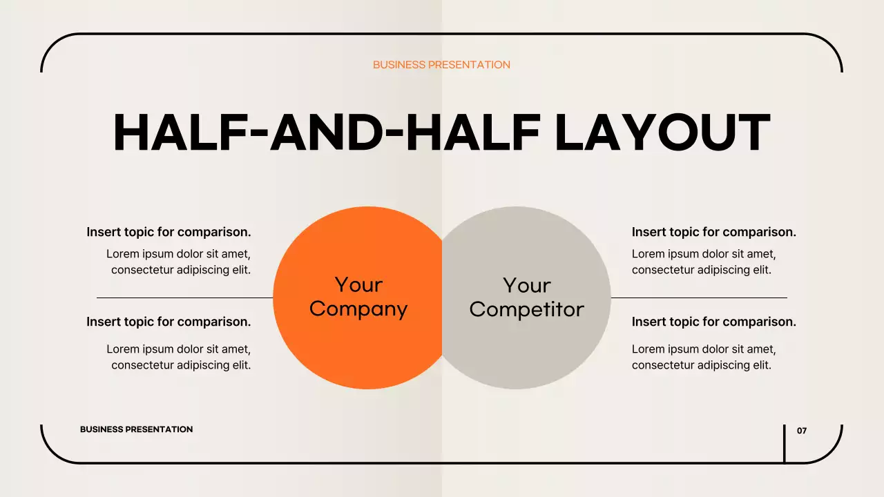 오렌지 미니멀 비즈니스 프레젠테이션