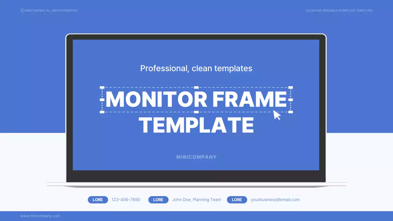 파랑의 심플한 모니터 프레임 교육자료