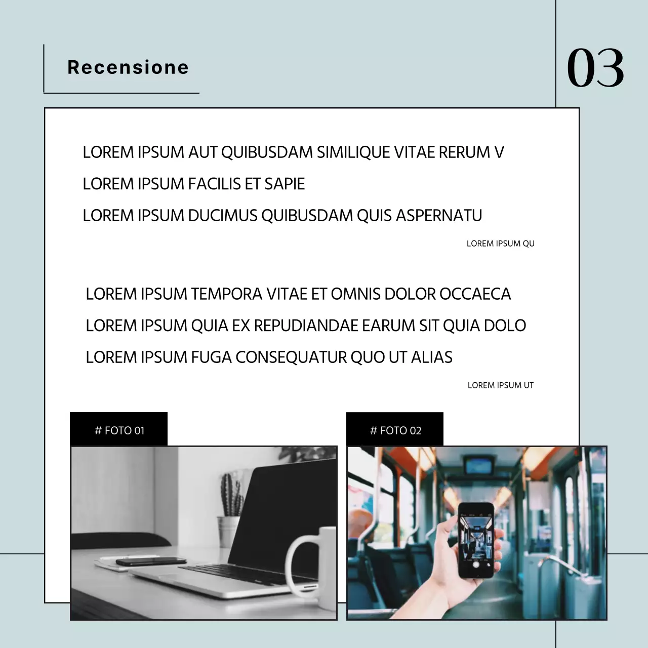 Un semplice post di colloquio aziendale in azzurro