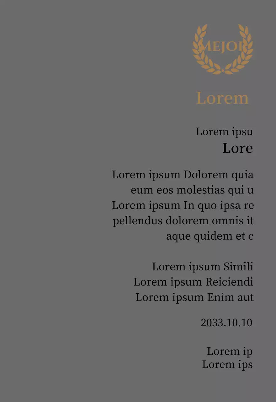 Lujosa placa de agradecimiento con laureles y sello dorados