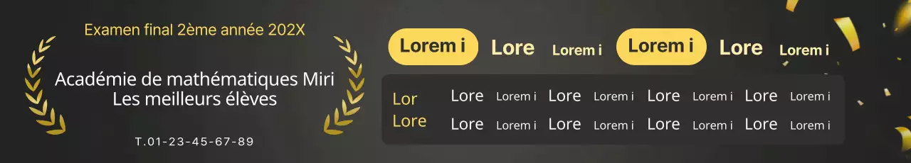 Promouvoir une académie de classe et de haut niveau avec une image de couronne de laurier à points d'or.