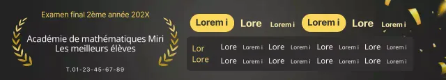 Promouvoir une académie de classe et de haut niveau avec une image de couronne de laurier à points d'or.