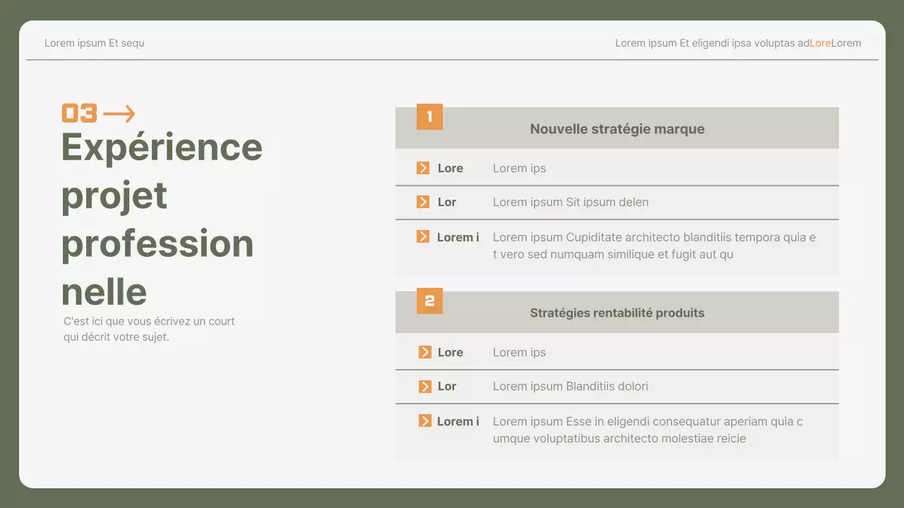 Lettre de motivation simple pour un poste de débutant dans une entreprise, en kaki et jaune