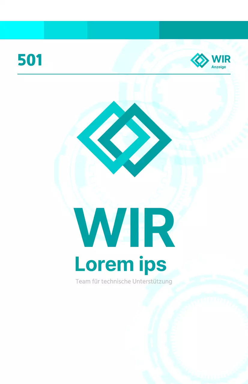 Helle, konzeptionelle Anzeige der Unternehmenszugehörigkeit mit mechanischen Grafiken