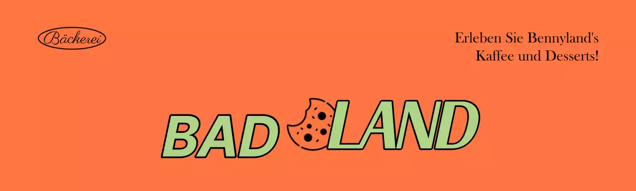 Orange und Chartreuse Bäckerei Cafe Keks Verpackung Header tack