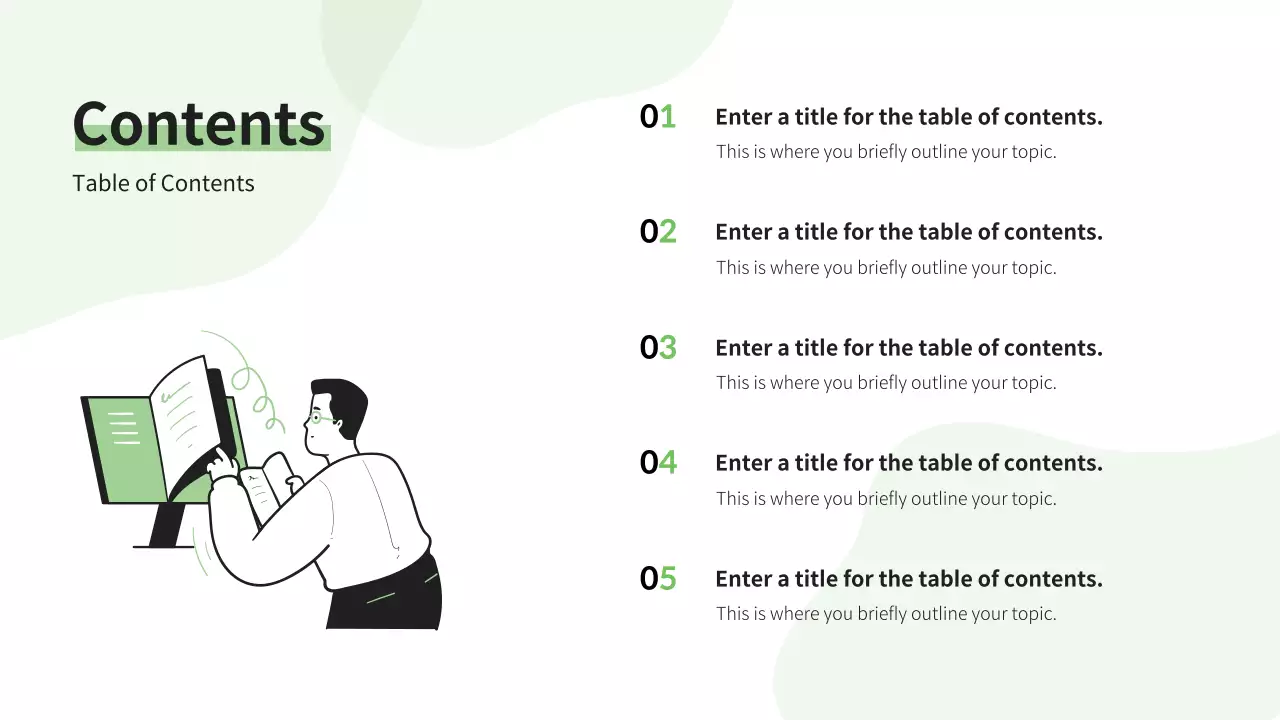 Green Modern Employee Seminar Guide Presentation