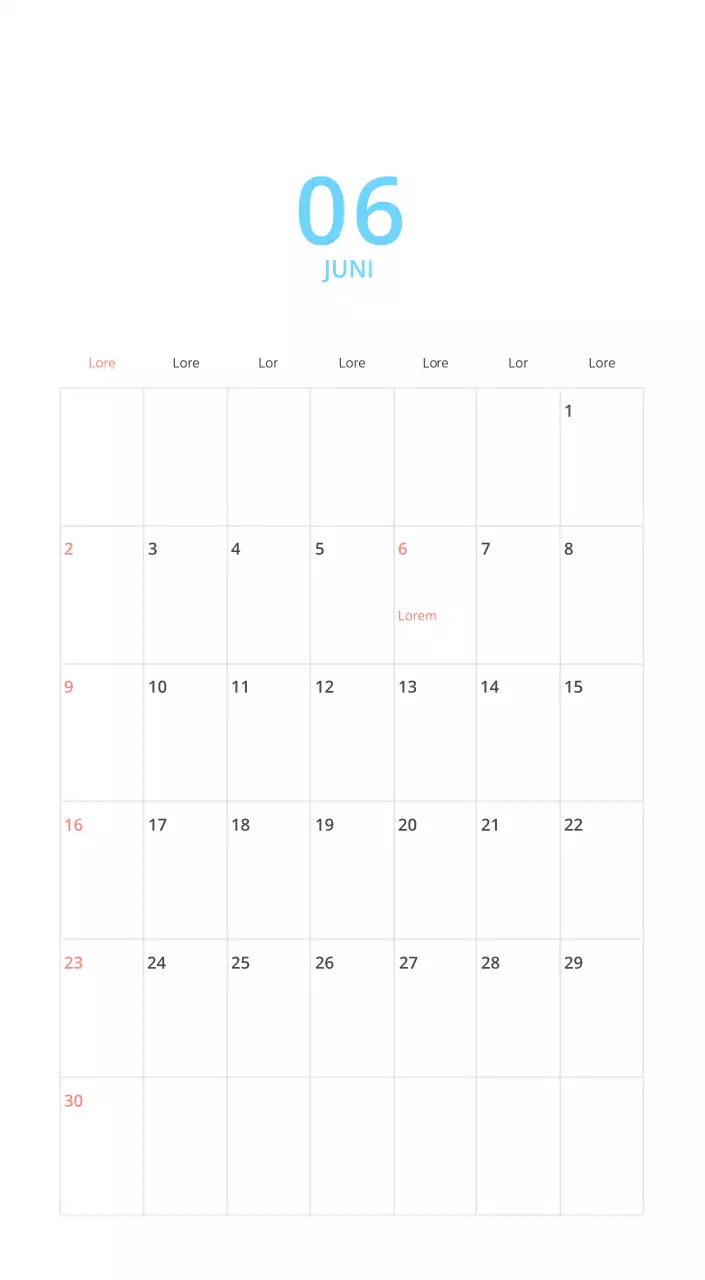 Veelkleurige geïllustreerde kalender