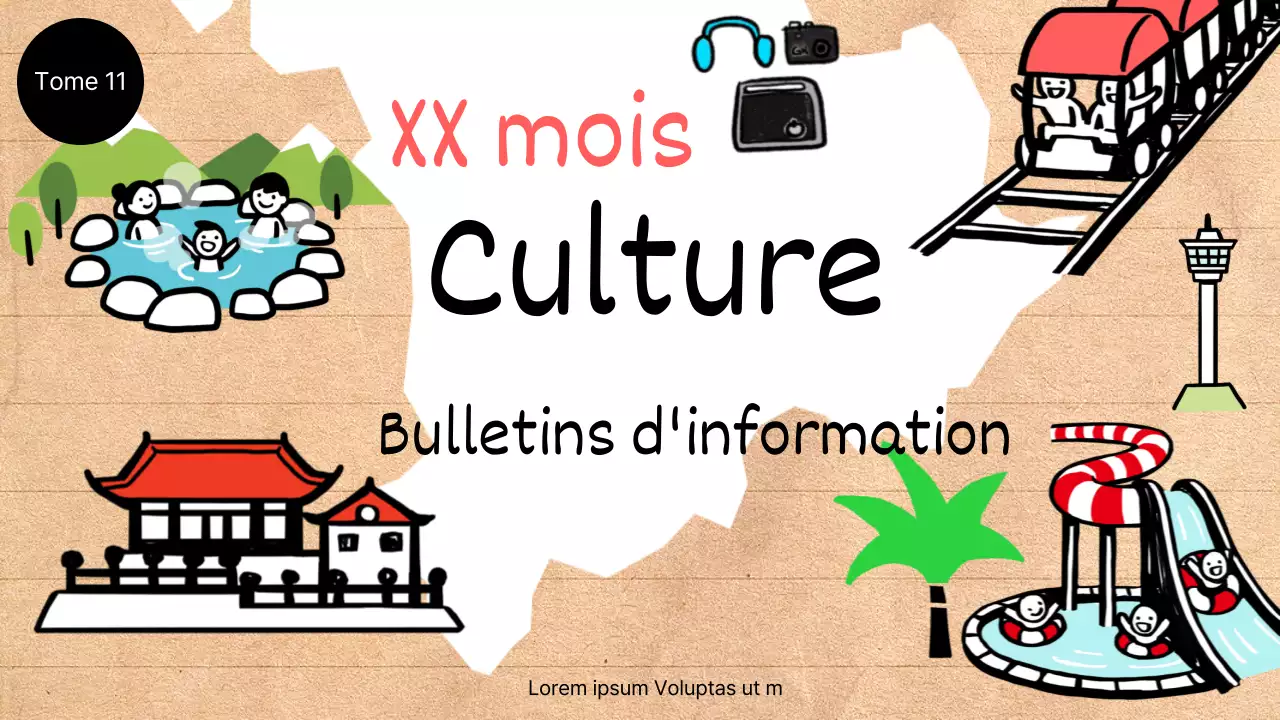 Un guide des quartiers branchés sur fond beige