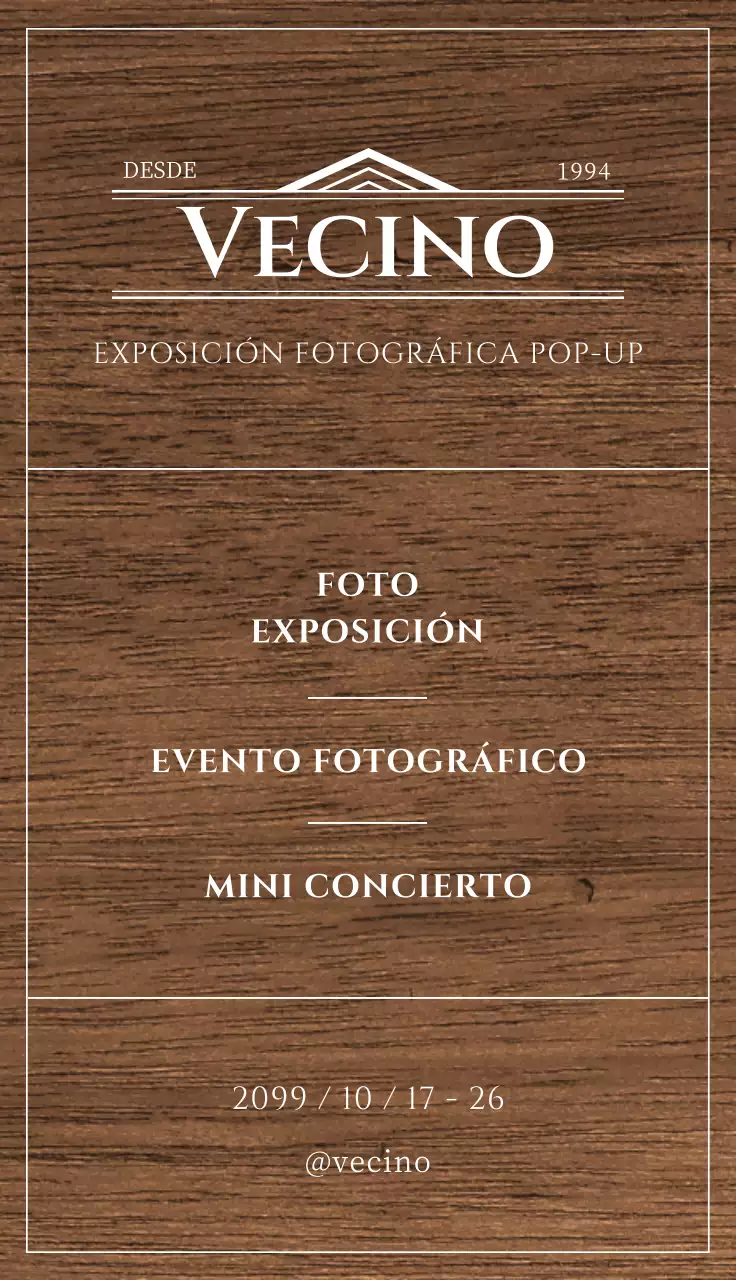 Señalización de la exposición fotográfica pop-up de la empresa social blanca