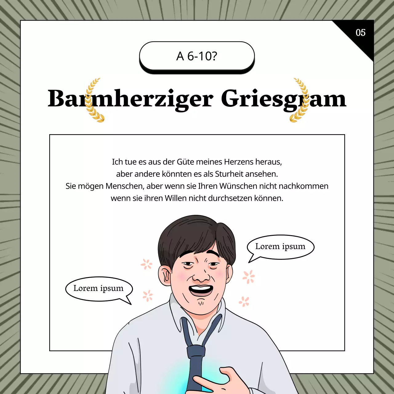 Krankheit in Chartreuse und schwarzem Business-Humor-Posten