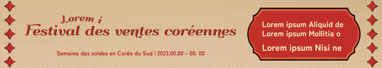 Korea Sale Festa shopping discount event with retro neutro graphic elements and font layout