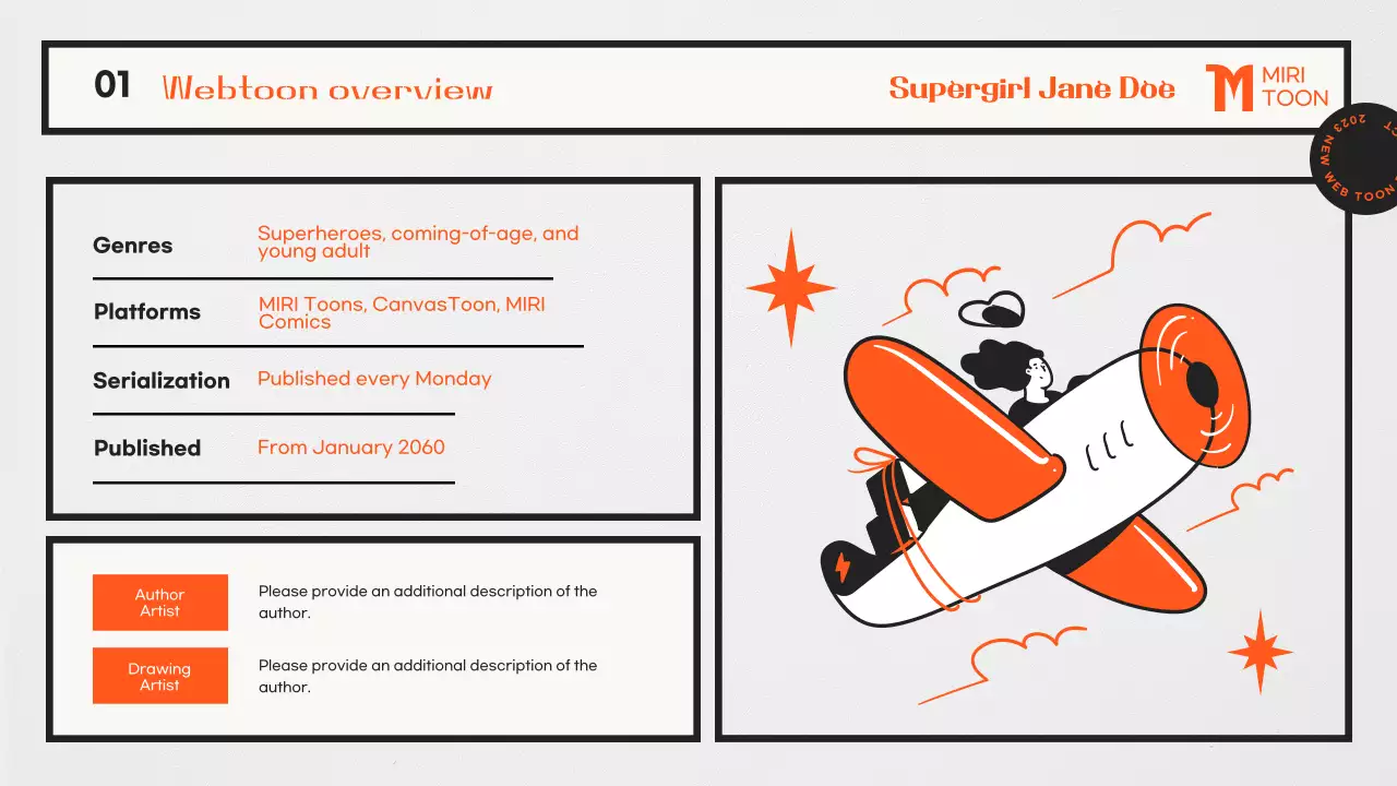 오렌지 코믹 슈퍼히어로 플래너 프레젠테이션