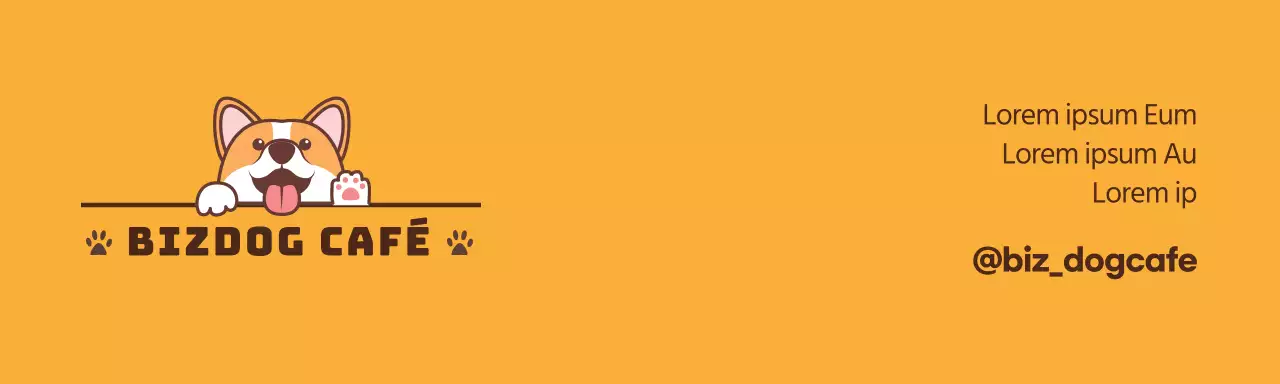 Orange dog café product header tag