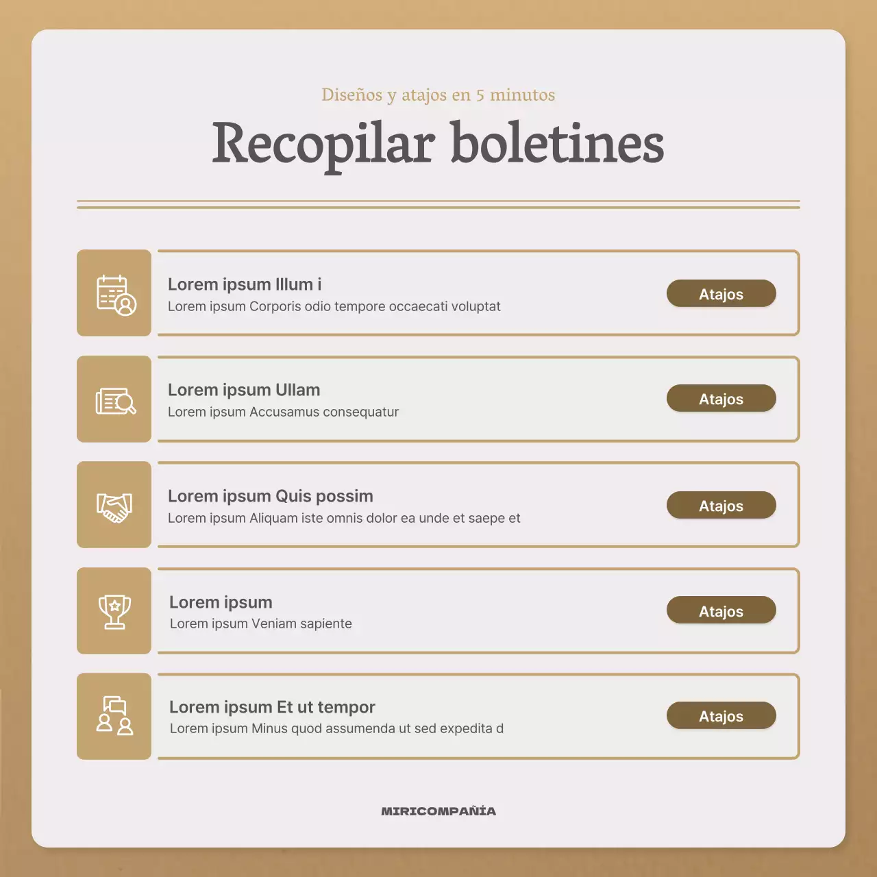 Una sencilla carta otoñal en beige y marrón newsletter post