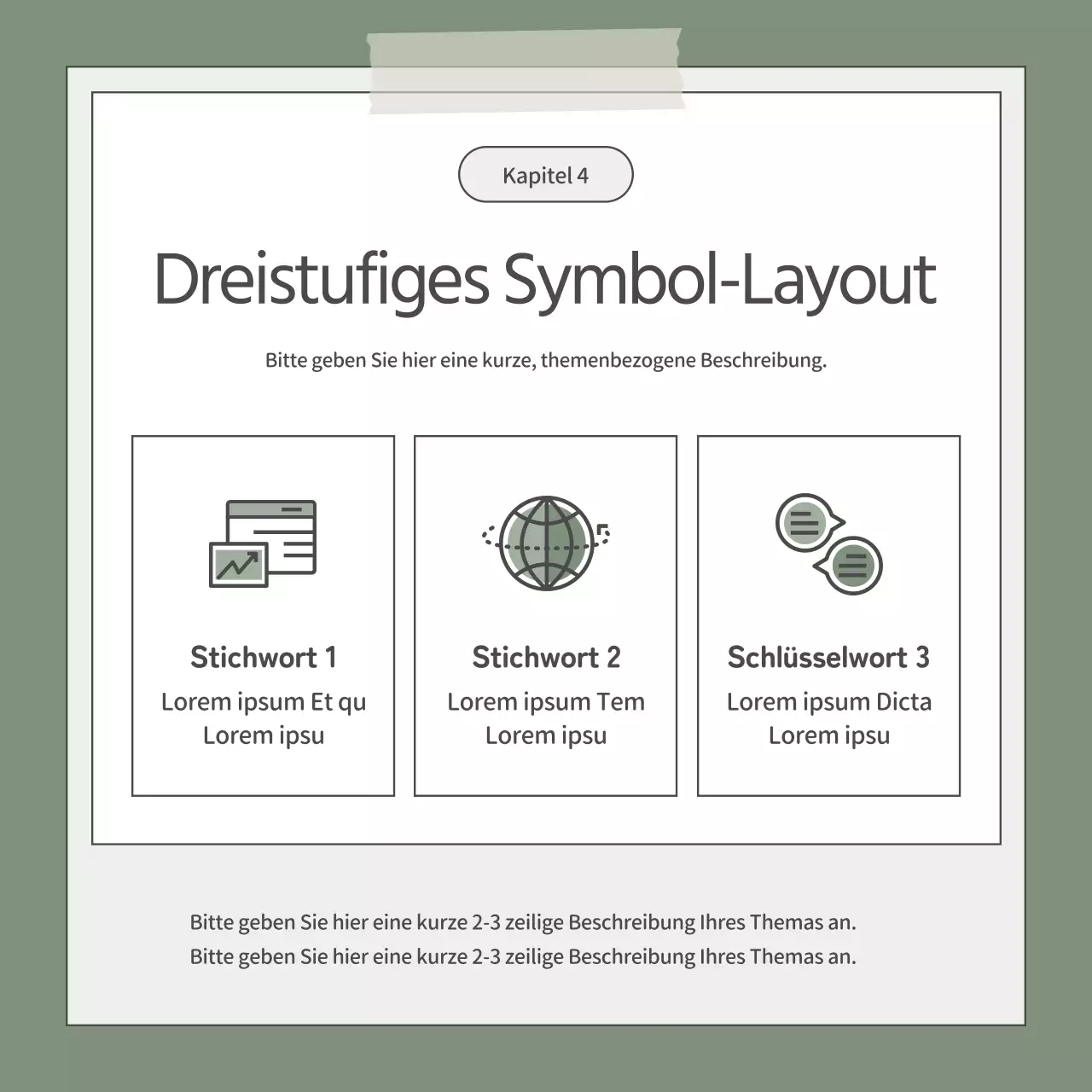 Ein einfaches khakifarbenes und weißes Business-Elevator-Pitch