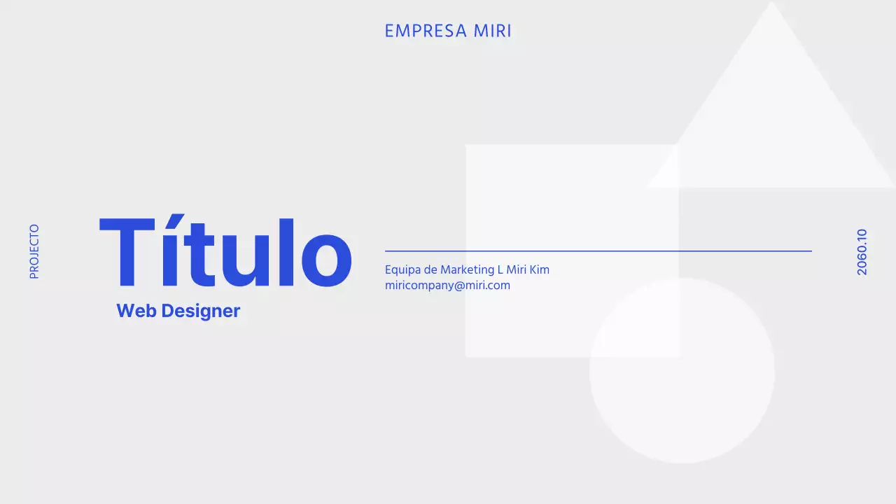 Resumo de um sítio Web empresarial minimalista em cinzento e azul