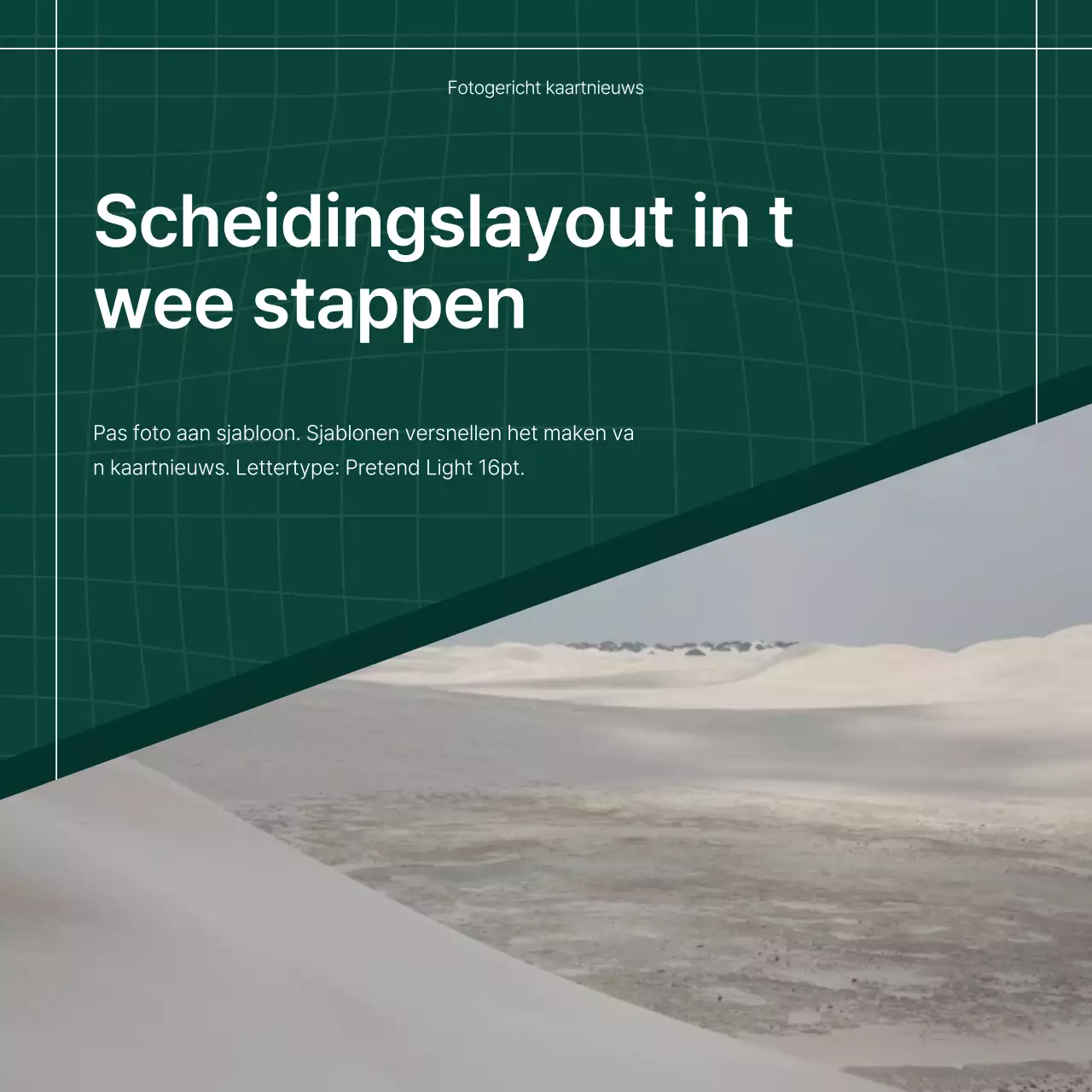 Bevorder trendy marketing in groen en wit