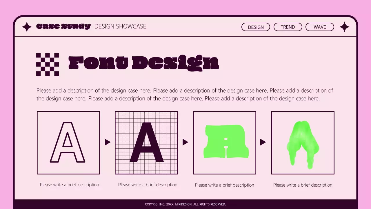 핑크 트렌디 디자인 뉴스레터 프리젠테이션