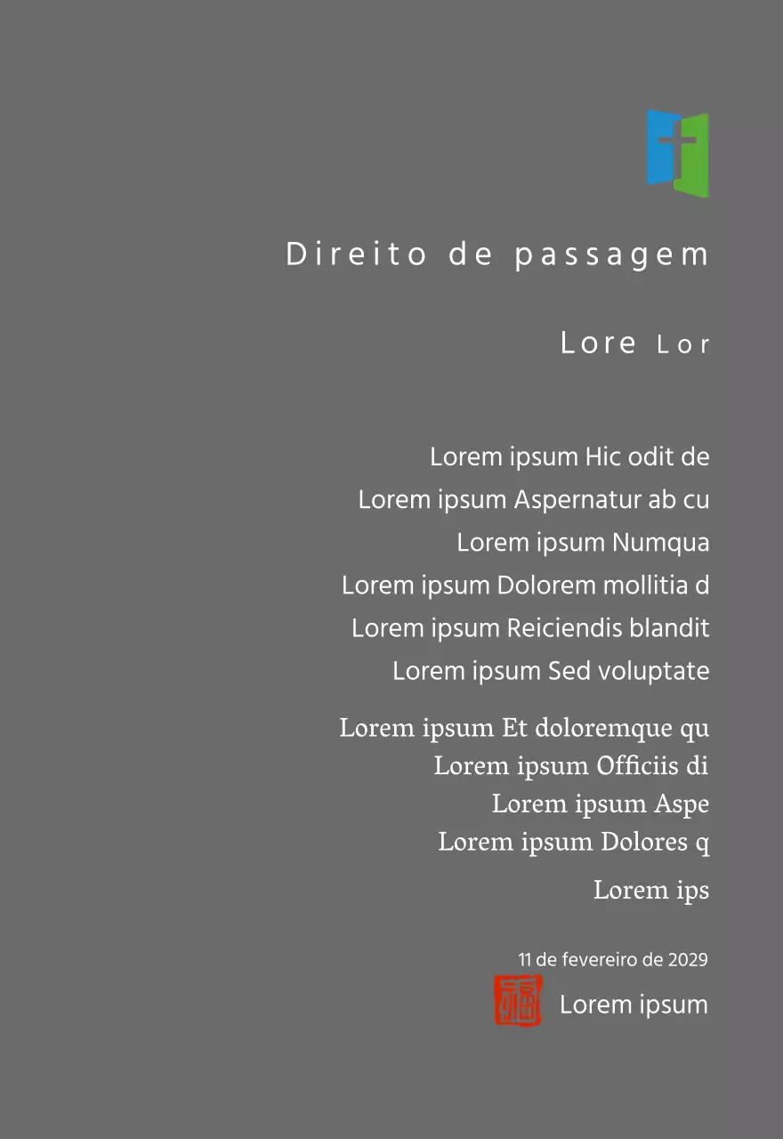 Conceito de placa com logótipo de igreja