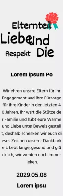 Kalligraphie zum Muttertag mit roter Nelke Illustration