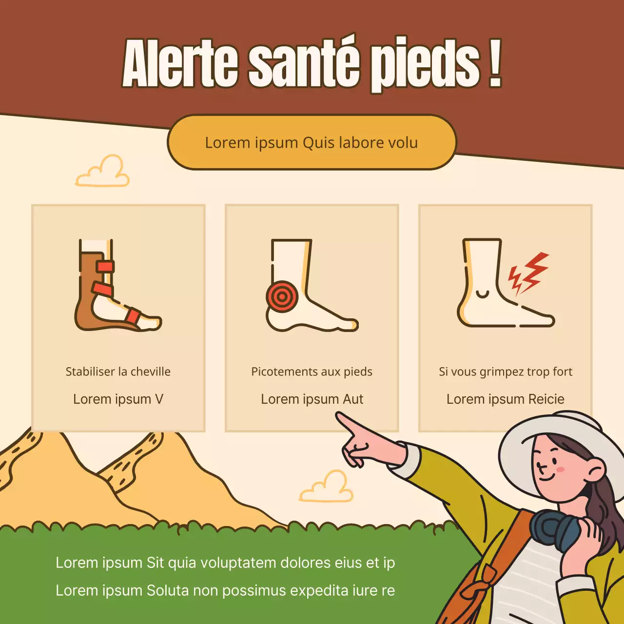 Guide de sécurité pour les randonnées automnales modernes en brun et en vert