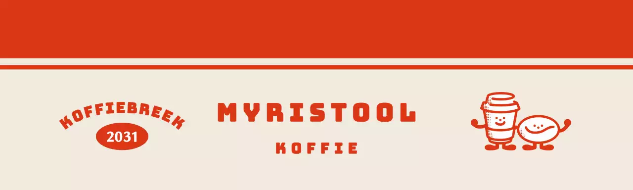 Een café merchandise heather tack met een schattig figuurtje in rood