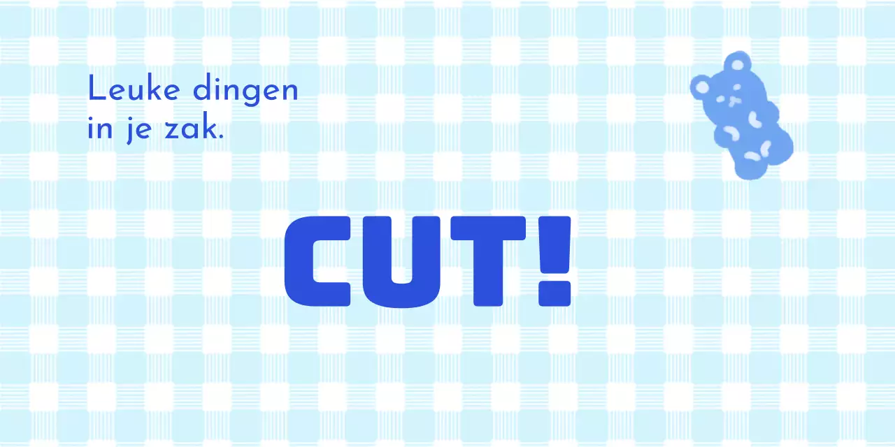 Geruit en schattig karakter merchandise kopspijker