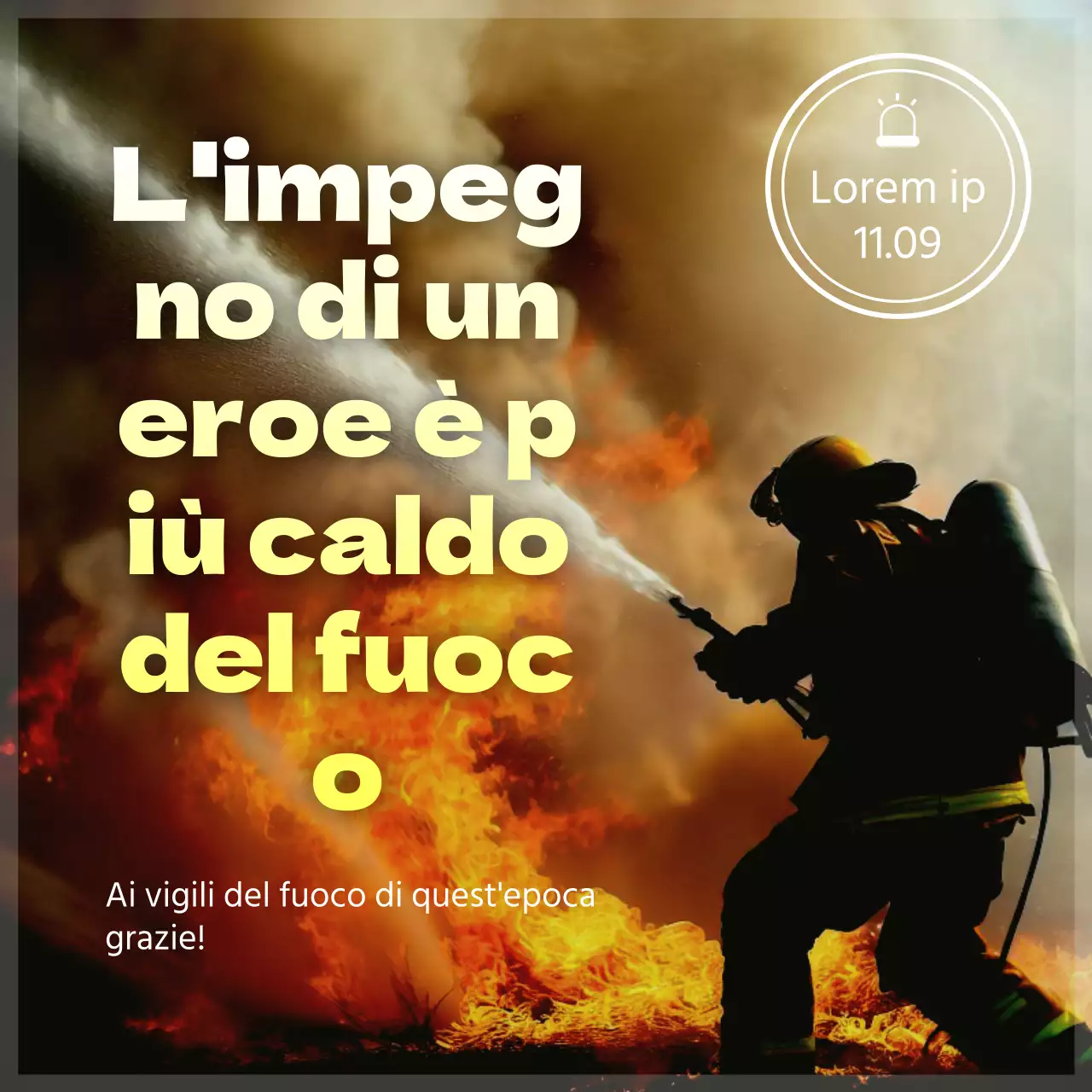 Promuovere la Giornata del Fuoco in marrone e giallo con un tocco moderno