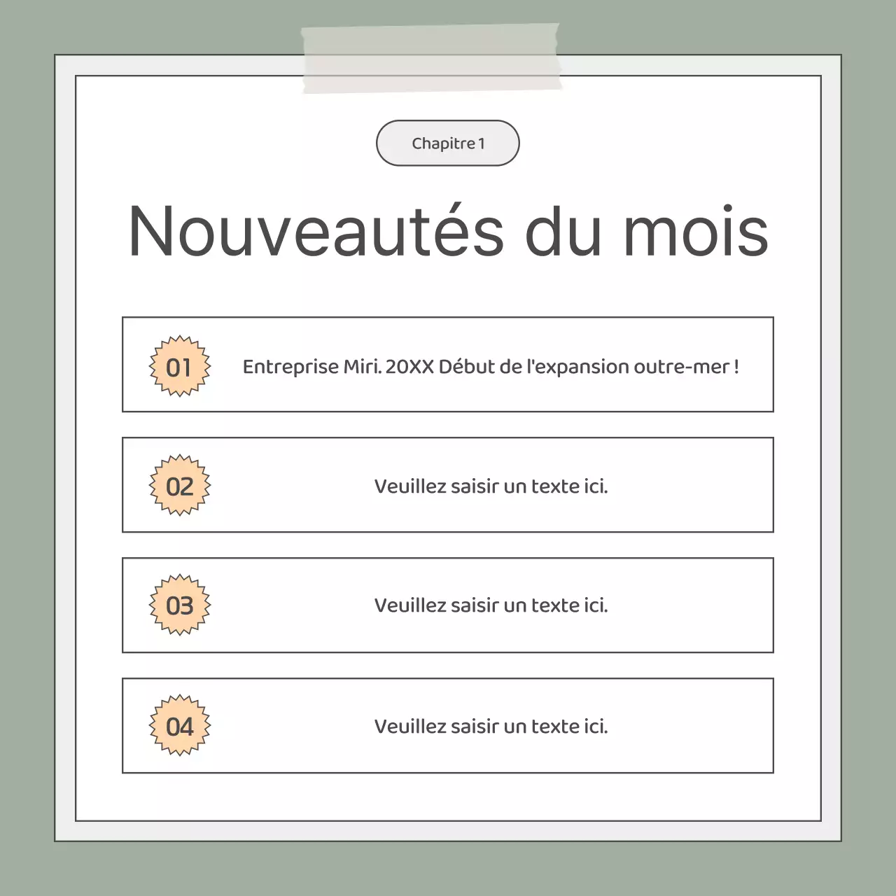 Un simple discours d'ascenseur commercial en kaki et blanc