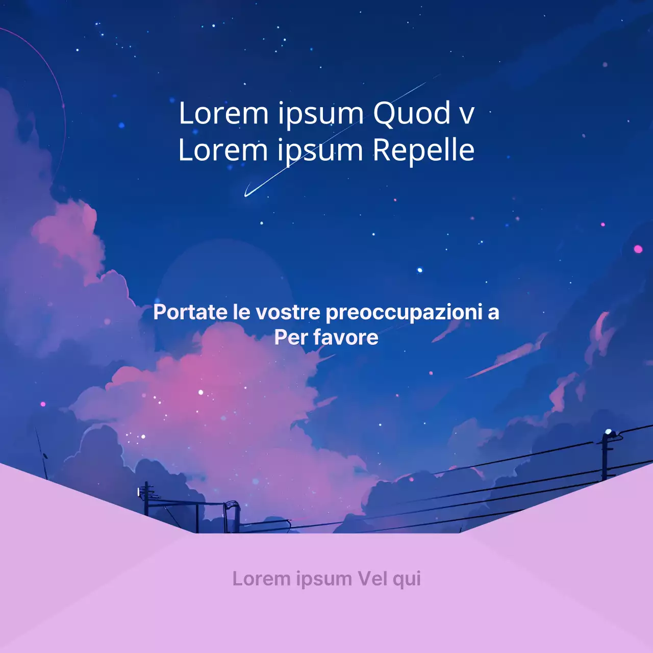 Promuovere la consulenza in blu navy e viola come colori di tendenza.