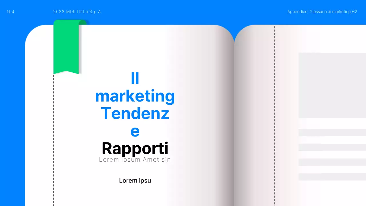 Rapporto sulle tendenze di marketing della Generazione MZ, in blu e menta, in stile kitsch