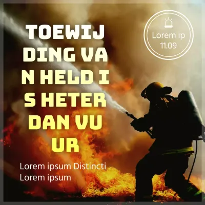 Promoot de Dag van de Brand in bruin en geel met een moderne twist