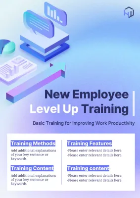 Blue Modern Training Guide Poster